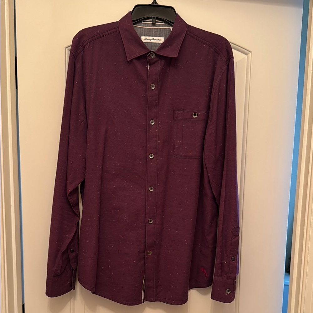Tommy Bahama Men's Purple Long Sleeve Button-Up